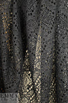 CA designer crochet-style lace - black .75 yds