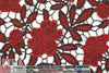 designer floral guipure lace - burgundy/valentino