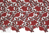 designer floral guipure lace - burgundy/valentino
