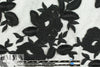 famous designer black 3-D floral applique' tulle lace