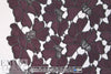 NY designer floral guipure lace - plum/black 1.875 yd