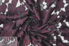 NY designer floral guipure lace - plum/black