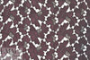NY designer floral guipure lace - plum/black