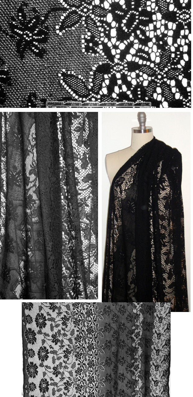Ref0rmation French all cotton fancy lace - black