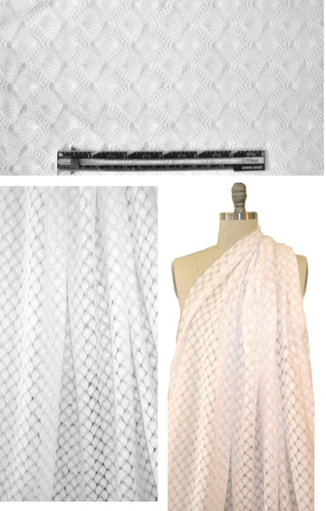 Ref0rmation white scallop sweater lace  1.625 yds