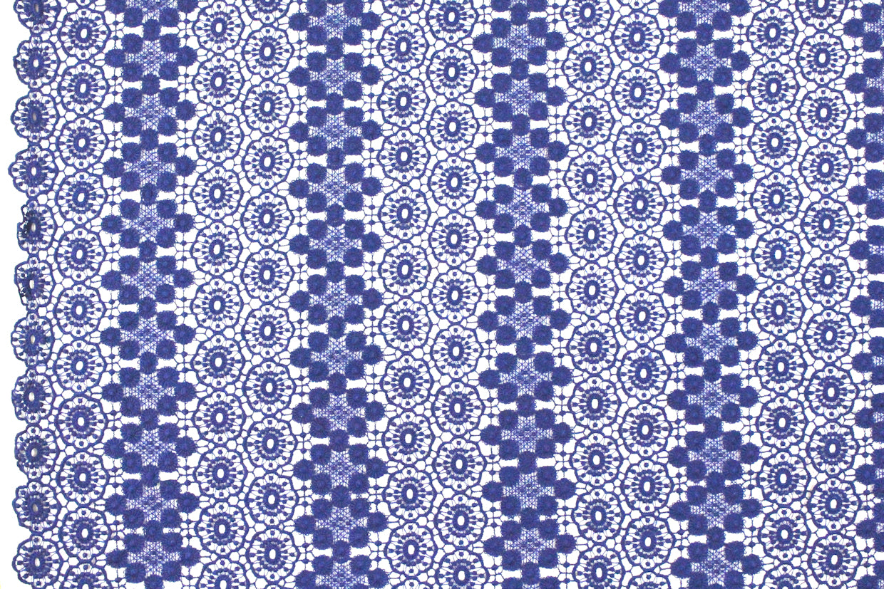 Tah@ri double scallop lace - liberty blue