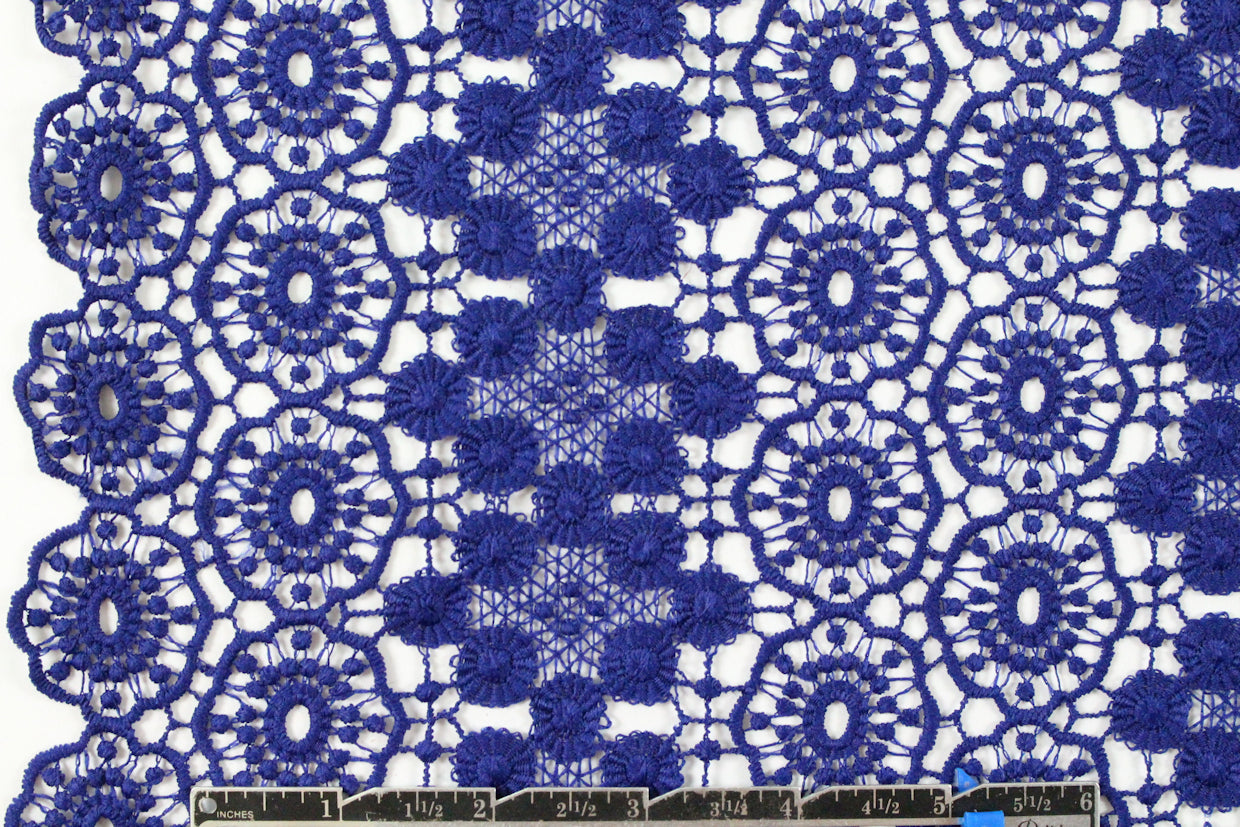 Tah@ri double scallop lace - liberty blue