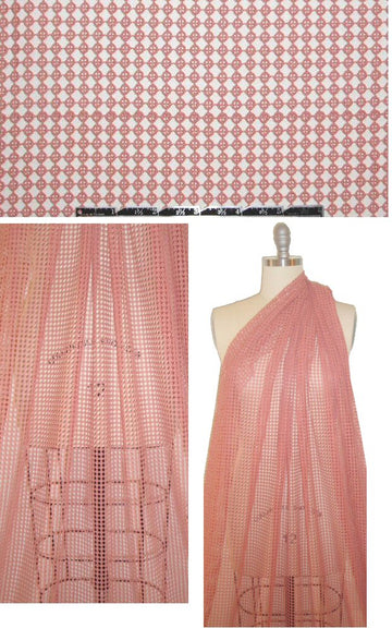 The0ry circle motif guipure lace - apricot blush 1.5 yd