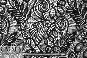 Trin@ Turk decorative swirl lace - black