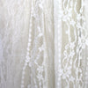 CA designer ivory floral woven mesh stretch lace .875 yds