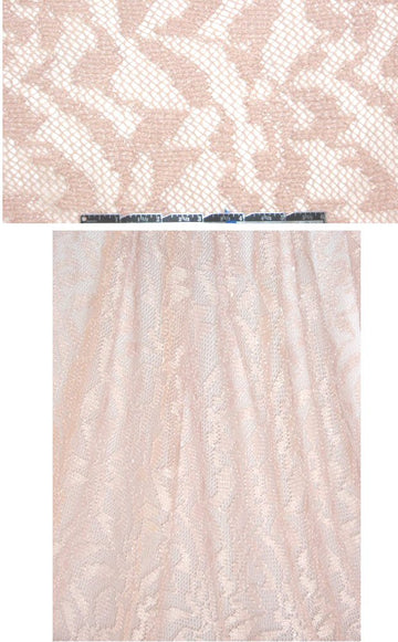 NY designer textured cotton lace - pink blush 1.33 yds