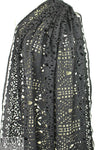 NY designer fancy guipure lace - black