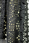 NY designer fancy guipure lace - black 2 yd