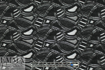 NY designer textured lace - interlocking waves 1.5 yds