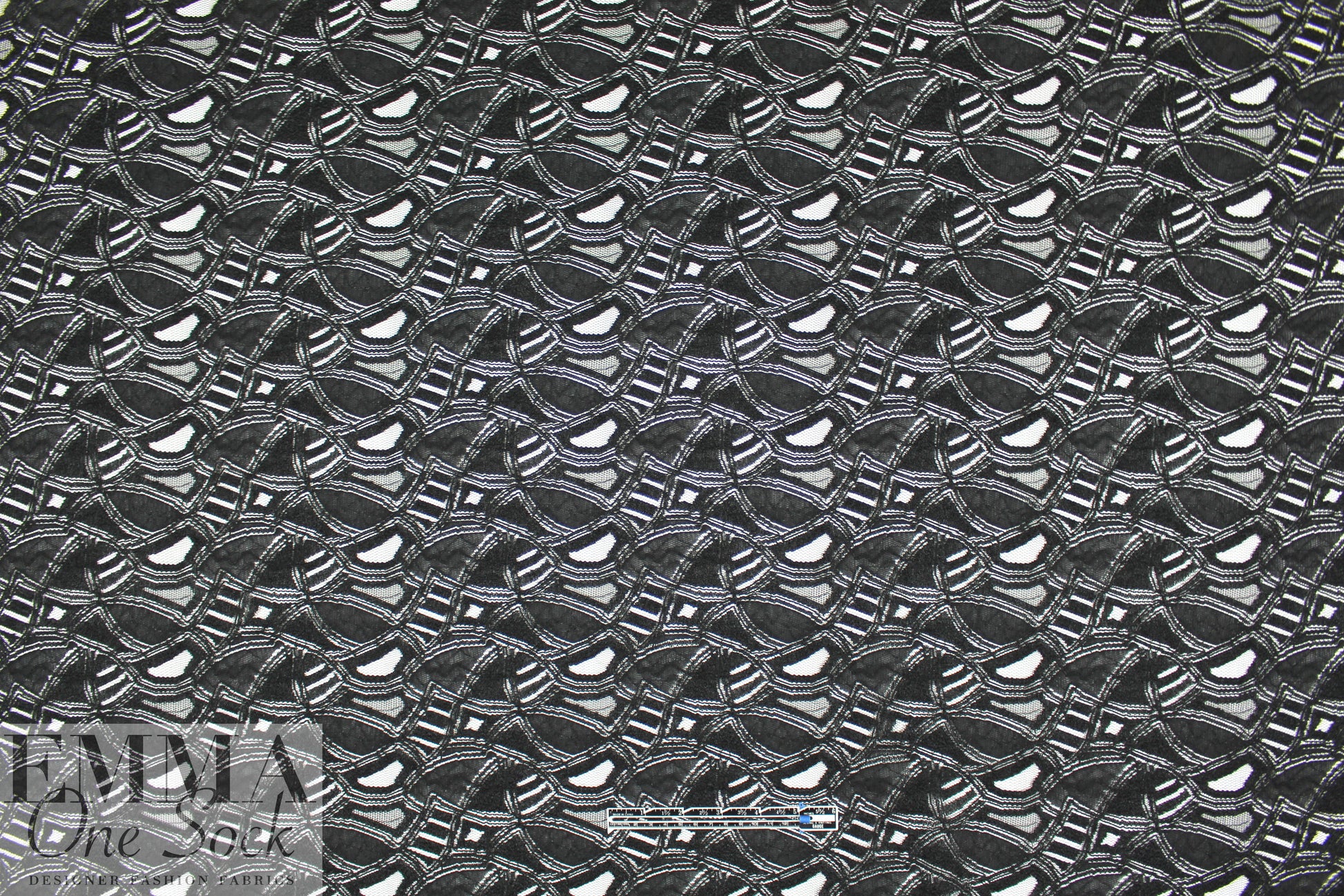 NY designer textured lace - interlocking waves