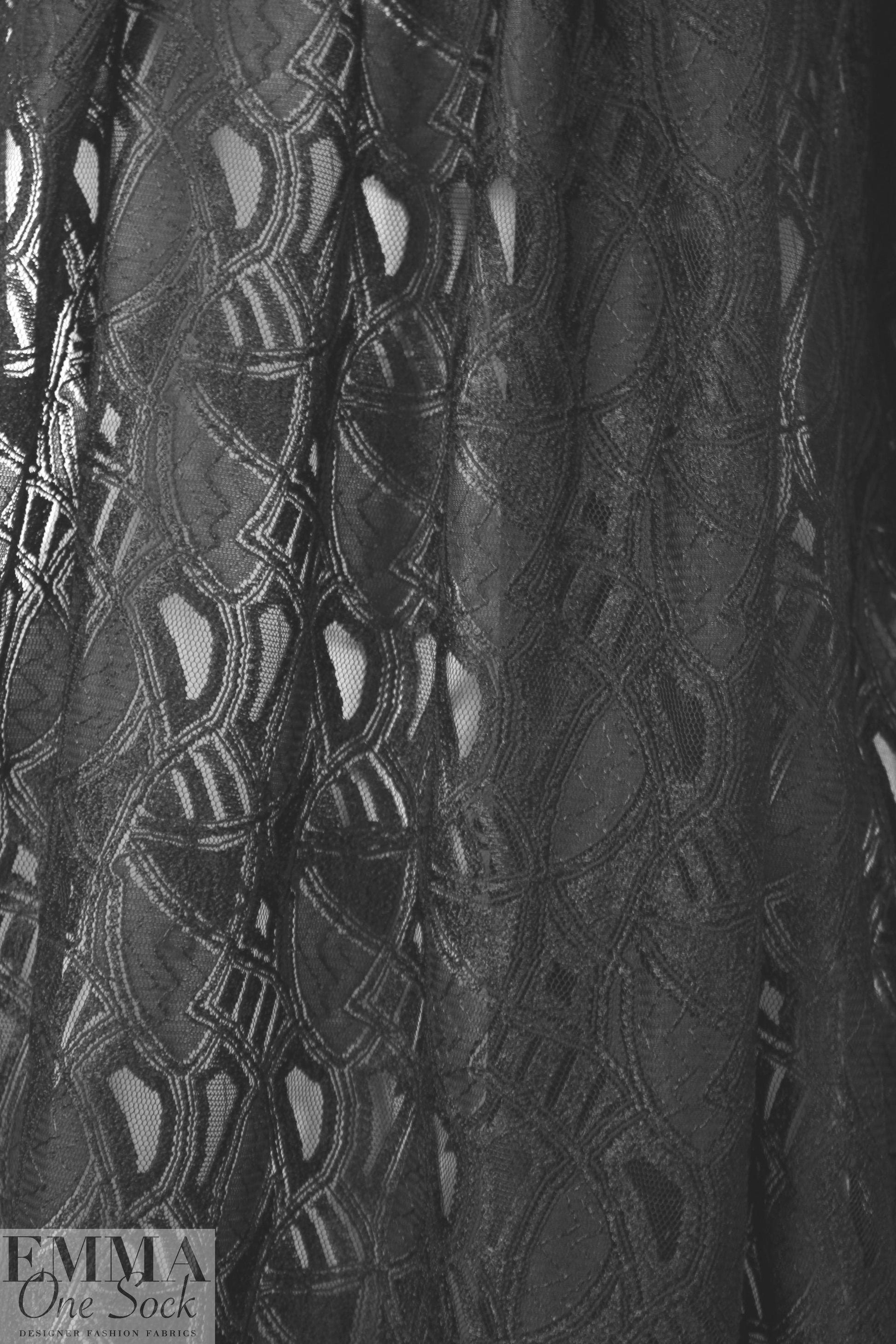 NY designer textured lace - interlocking waves
