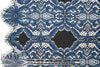 famous designer double scallop fancy lace - blues
