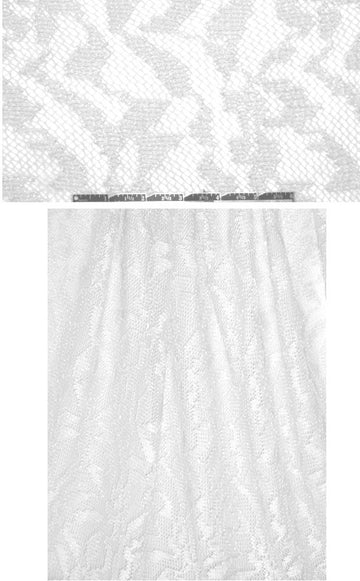 NY designer textured cotton lace - white