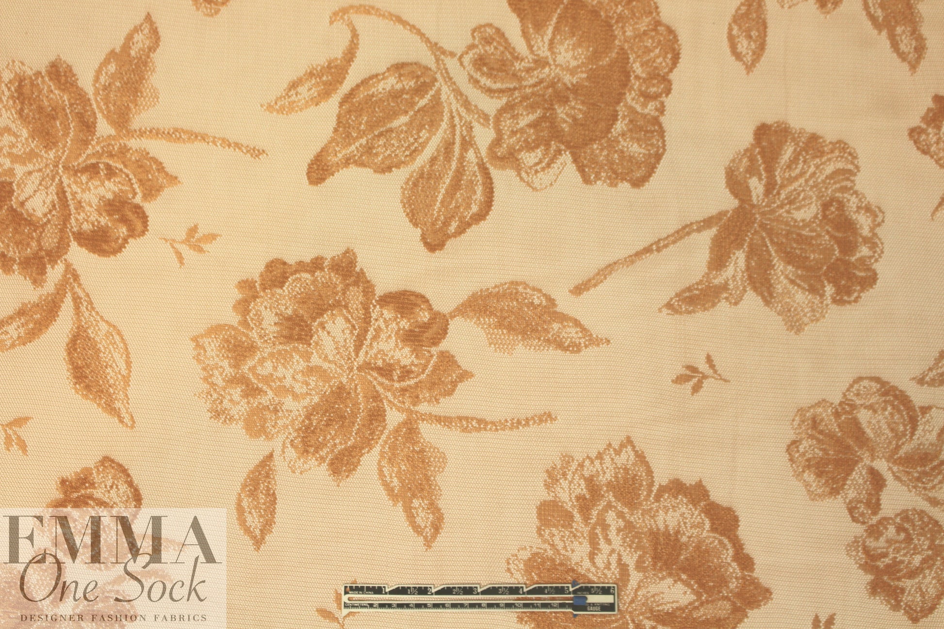 R0darte Italian apricot floral mesh lace