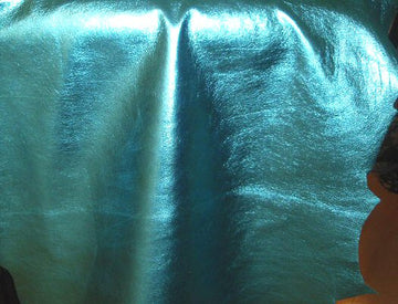 Lambskin - turquoise metallic 5 square feet