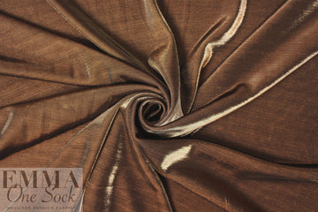 Italian bronze metallic viscose lame' knit .75 yds