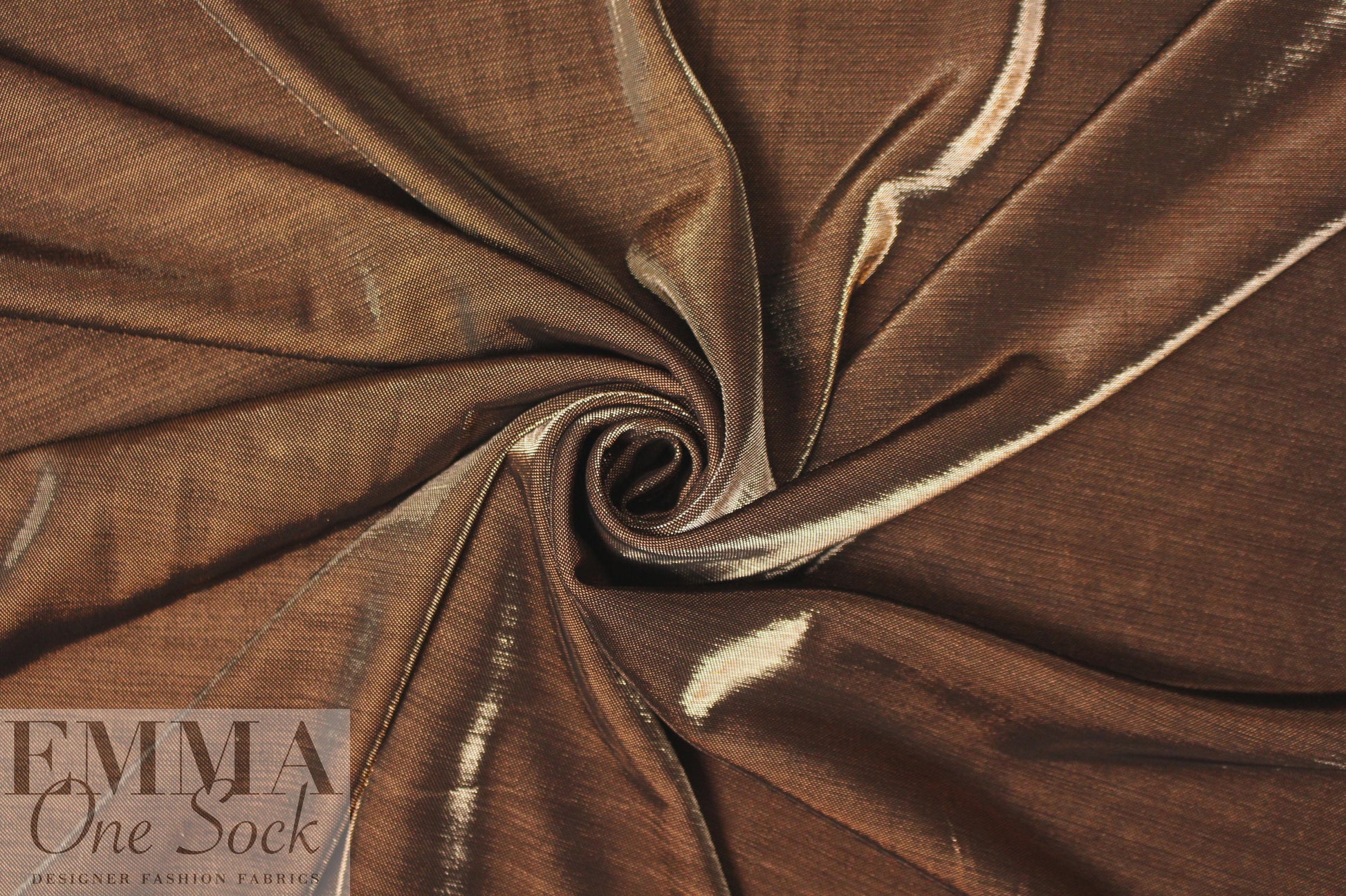 Italian bronze metallic viscose lame' knit .66 yds