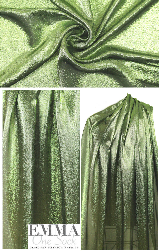 0day Shakar silk lame' sheer woven - leaf 1.875 yds