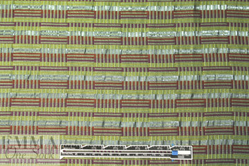 Italian olive/plum metallic graphic poly/silk lame' .66 yds