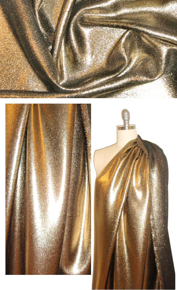 NY designer gold lame' viscose/metallic woven