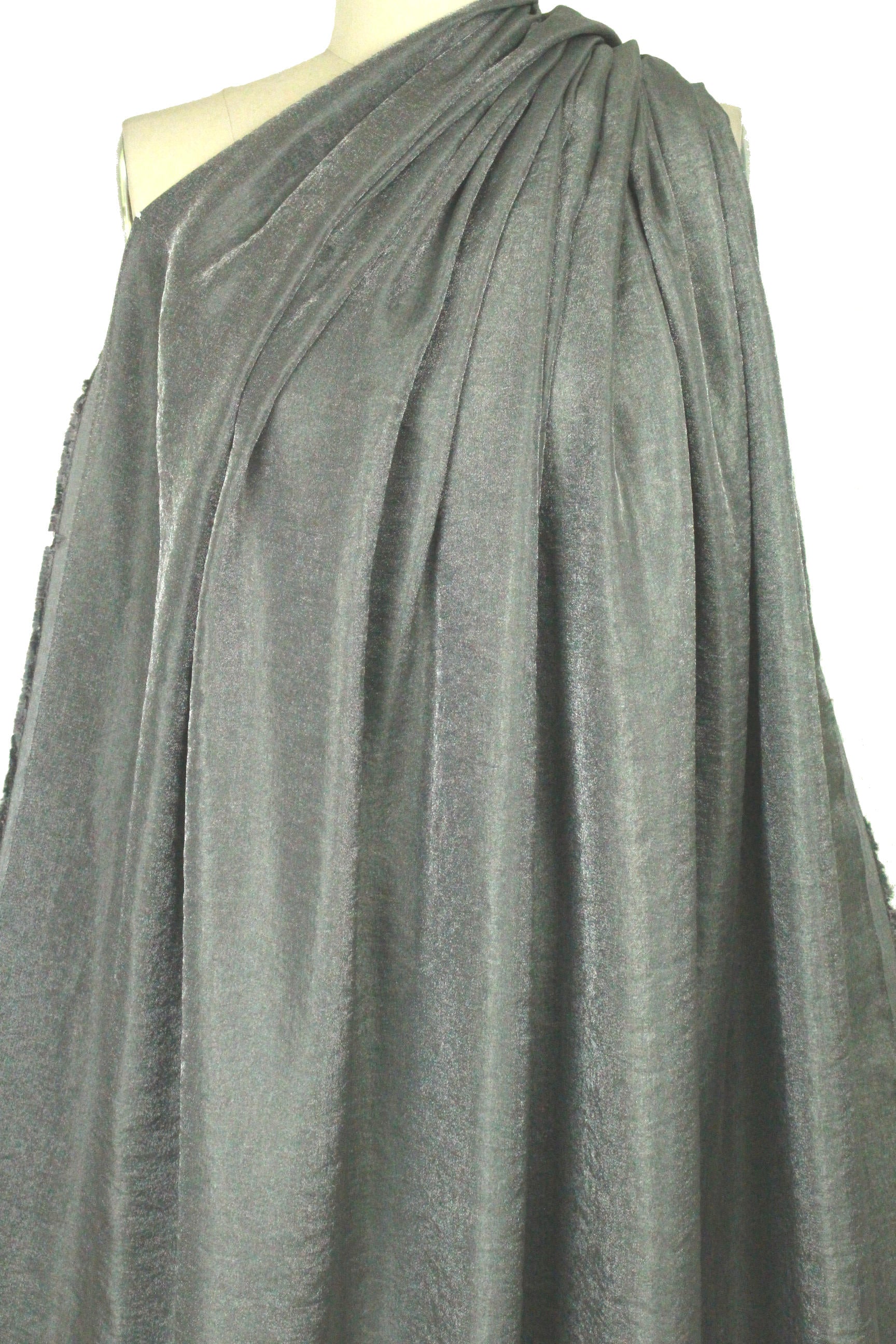CA designer silver sparkle drapey woven 1.75 yds