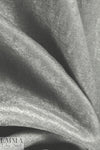 CA designer silver sparkle drapey woven