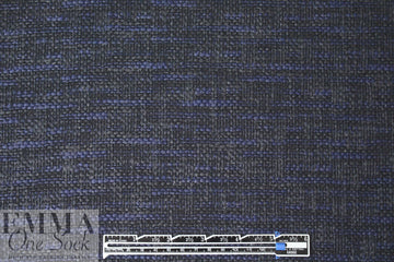 Italian navy/black 'waxed' cotton tweed 1.66 yds