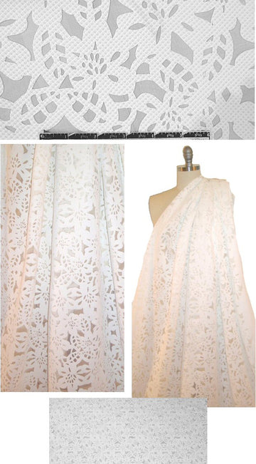 Spanish textured, backed laser cut - soft white