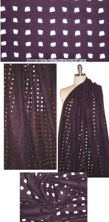 Italian laser cut felted wool - wine