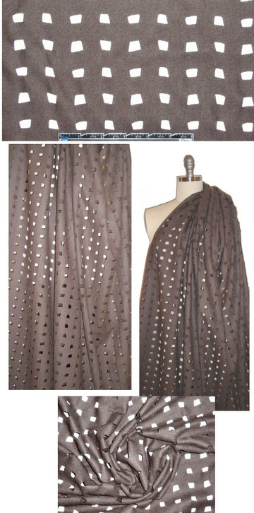 Italian laser cut felted wool - mocha