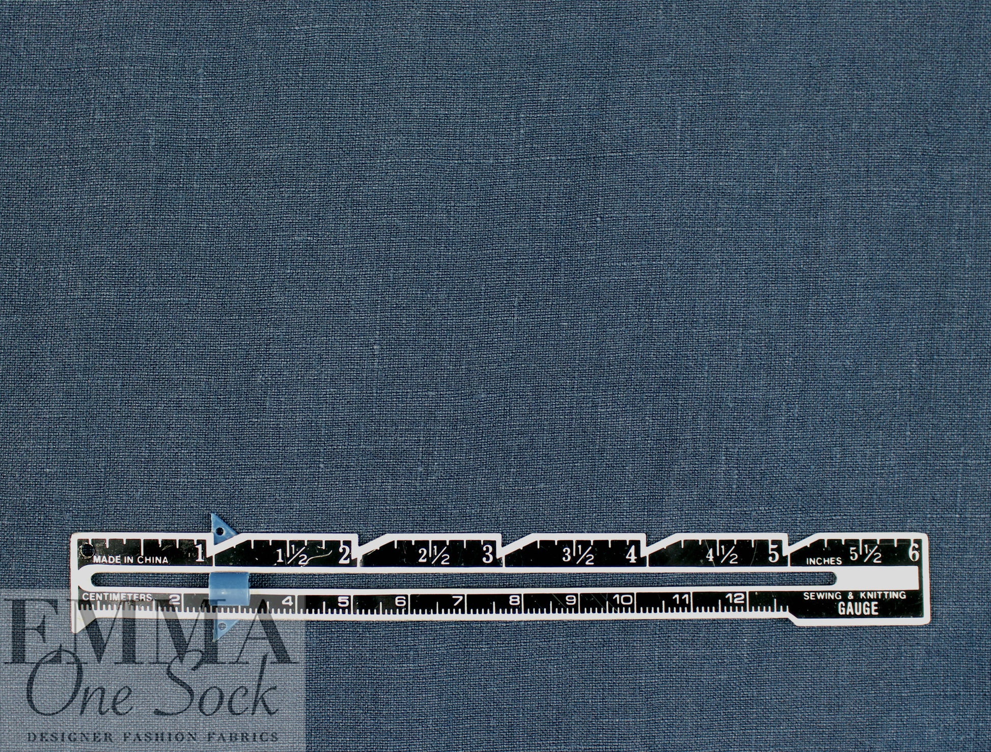 medium-light weight tumbled linen - marine 1.75 yds
