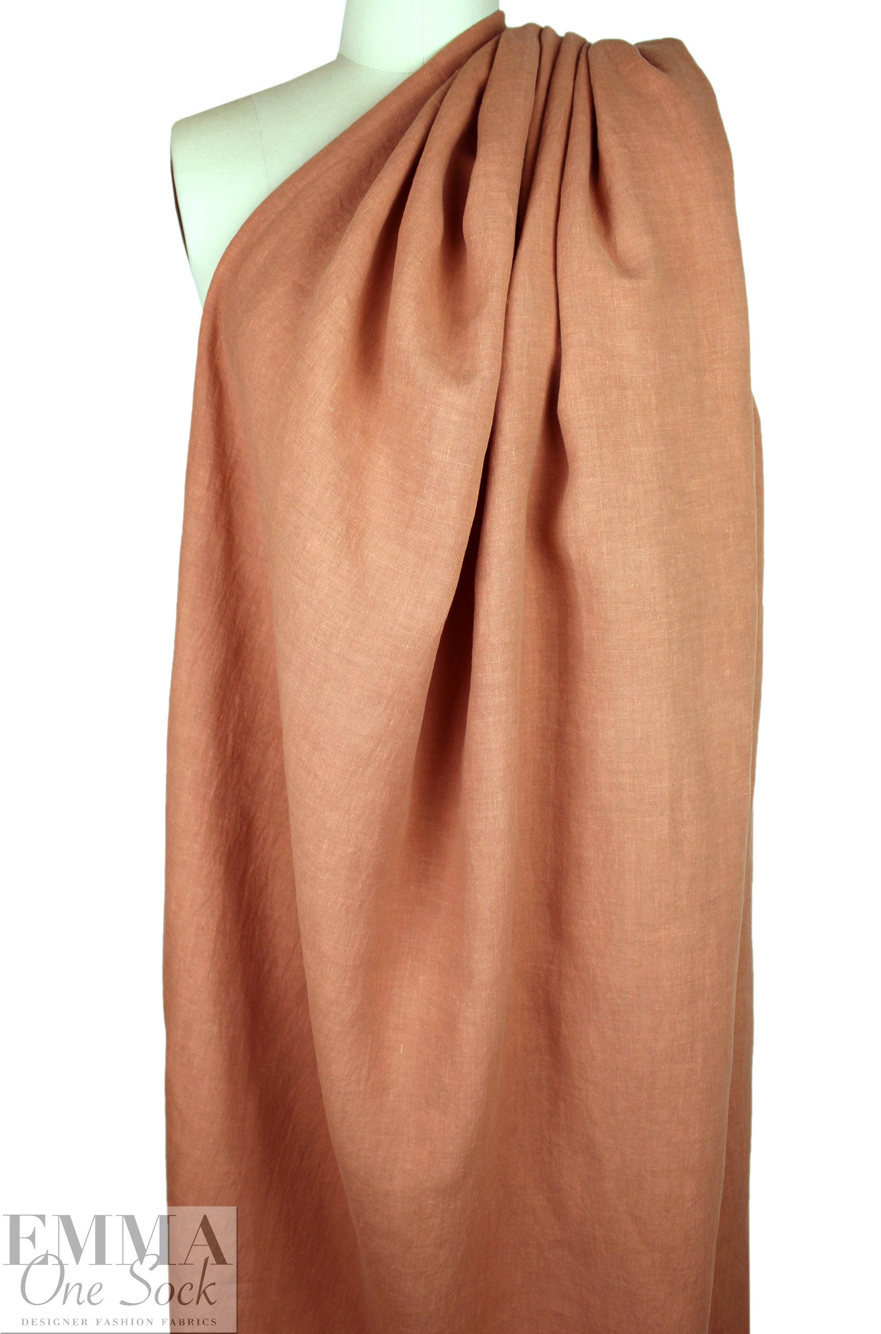 medium-light weight tumbled linen - dusty apricot .5 yds