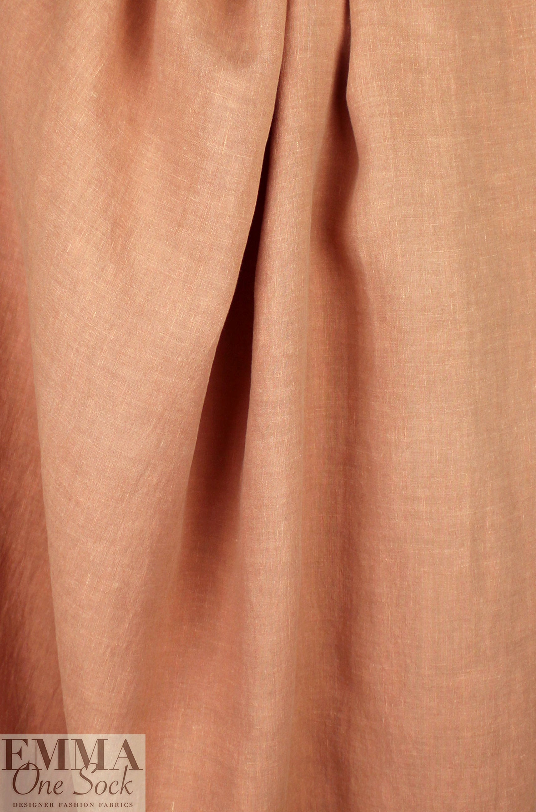 medium-light weight tumbled linen - dusty apricot 1 yard