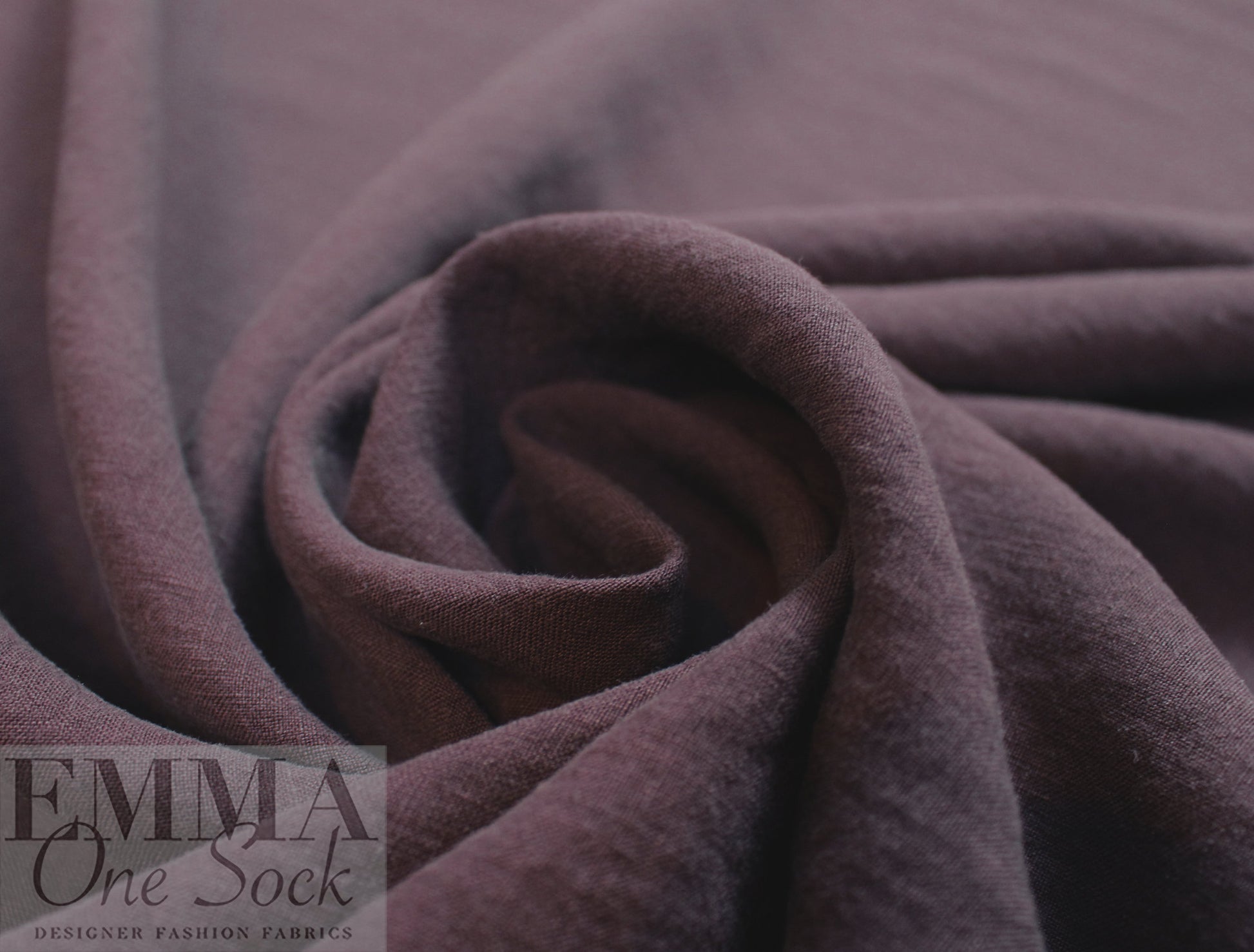 medium-light weight tumbled linen - raisin 2.5 yd