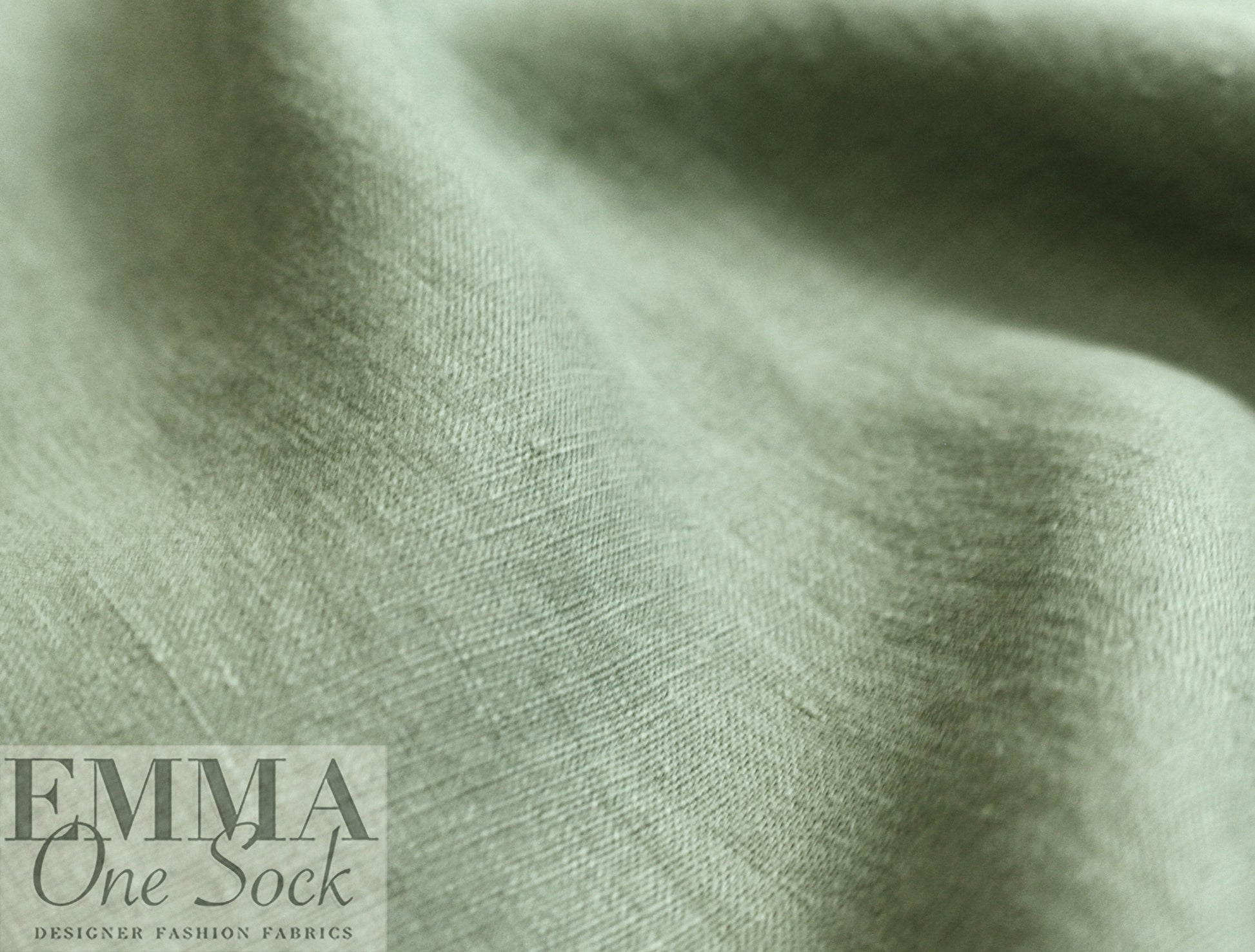 medium-light weight tumbled linen - eucalyptus .75 yds