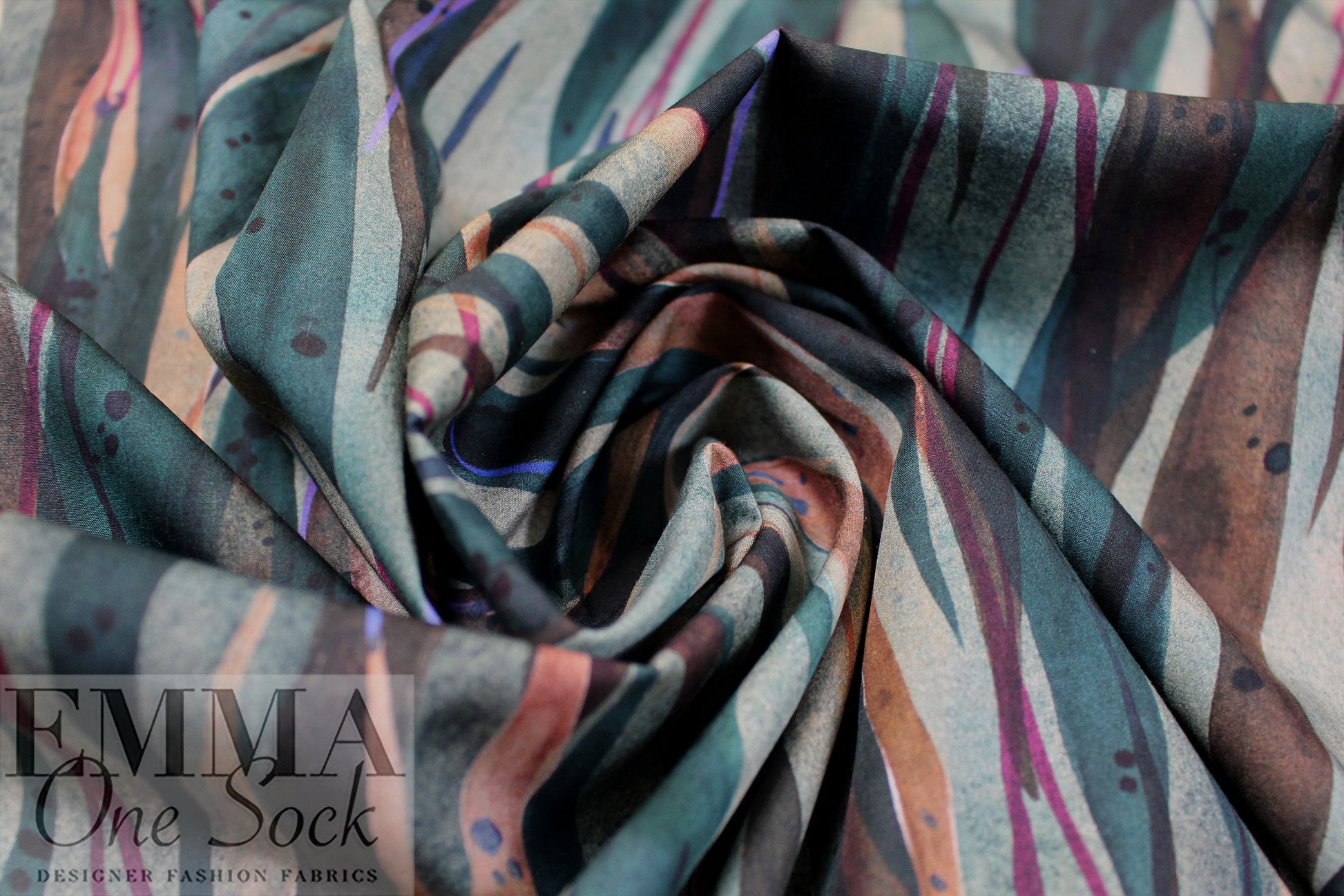 Italian 'tall grasses' fine quality cotton shirting .875 yds