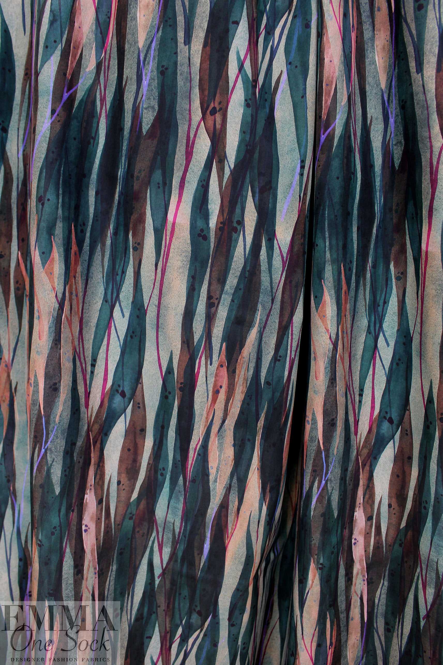 Italian 'tall grasses' fine quality cotton shirting 1.25 yds