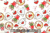 'valentea' cotton lawn - red/green/white 1.875 yd