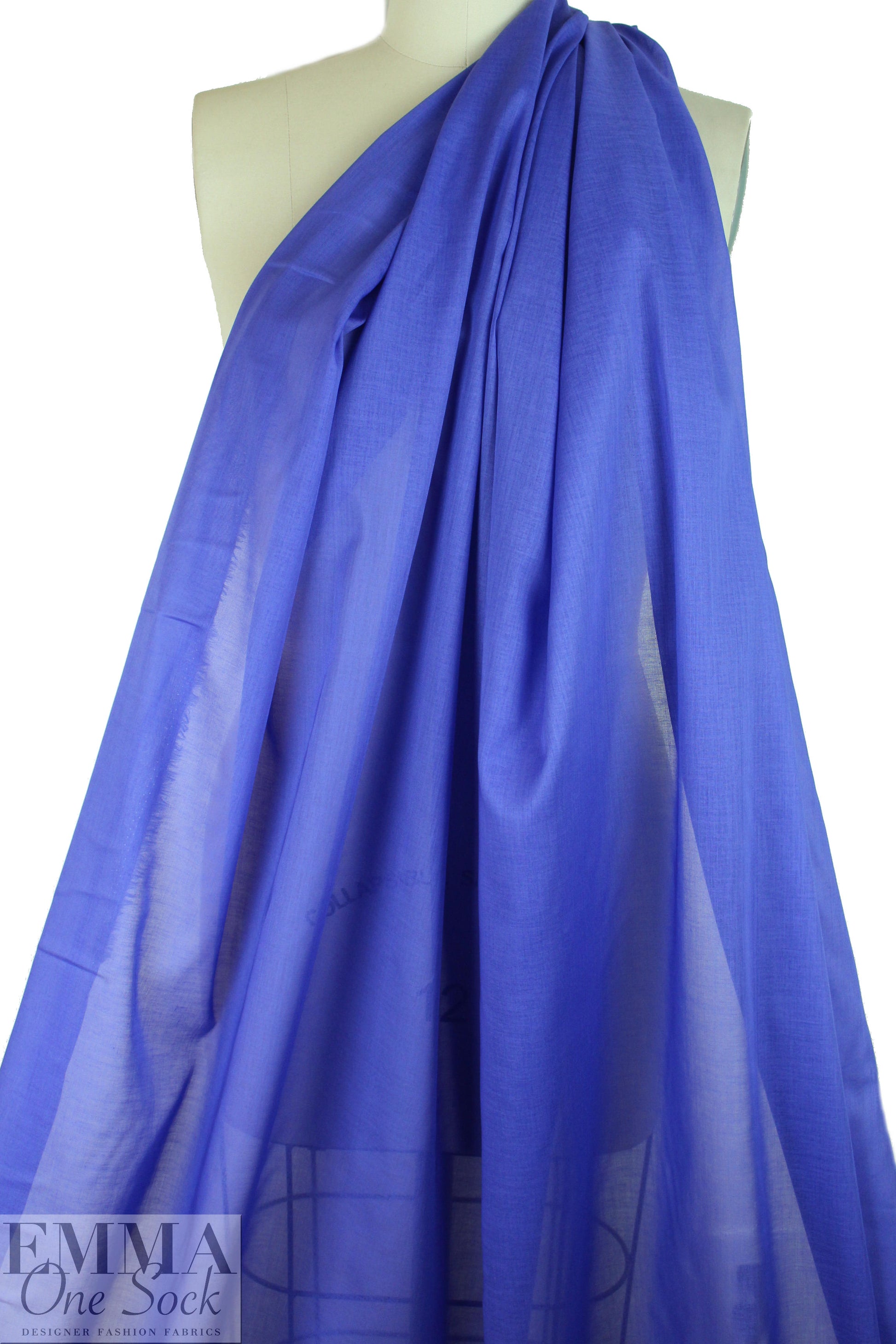 semi-sheer cotton lawn - iris blue 1.5 yd
