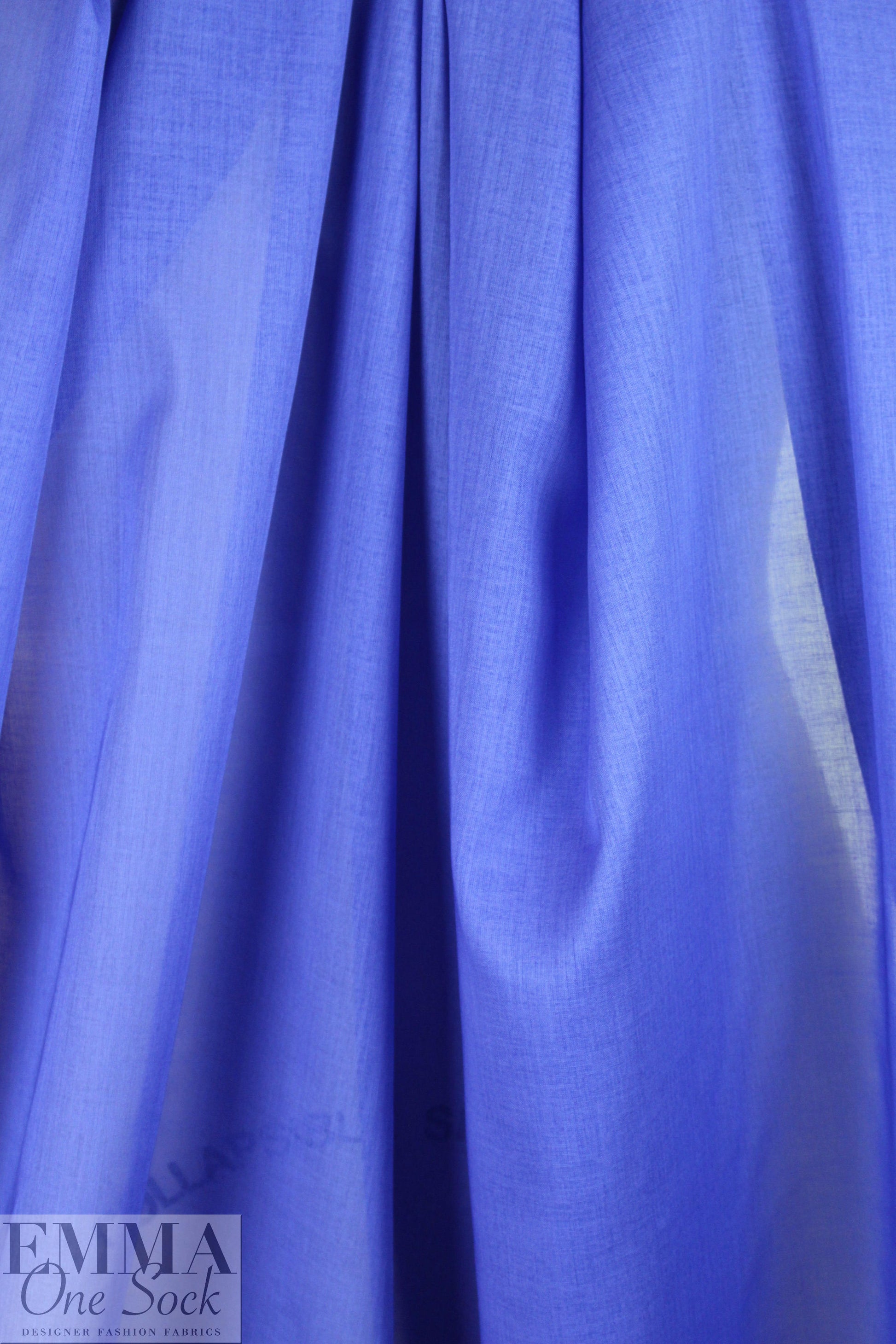 semi-sheer cotton lawn - iris blue 1 yard