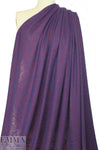 NY designer 2-layer novelty knit - brick/navy 1.625 yd