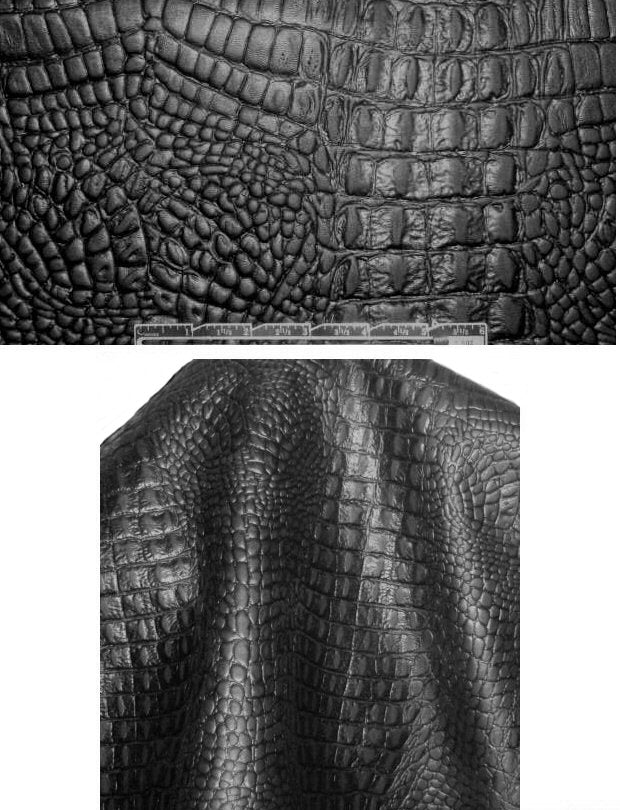 Crocodile embossed lambskin - (choice of colors)