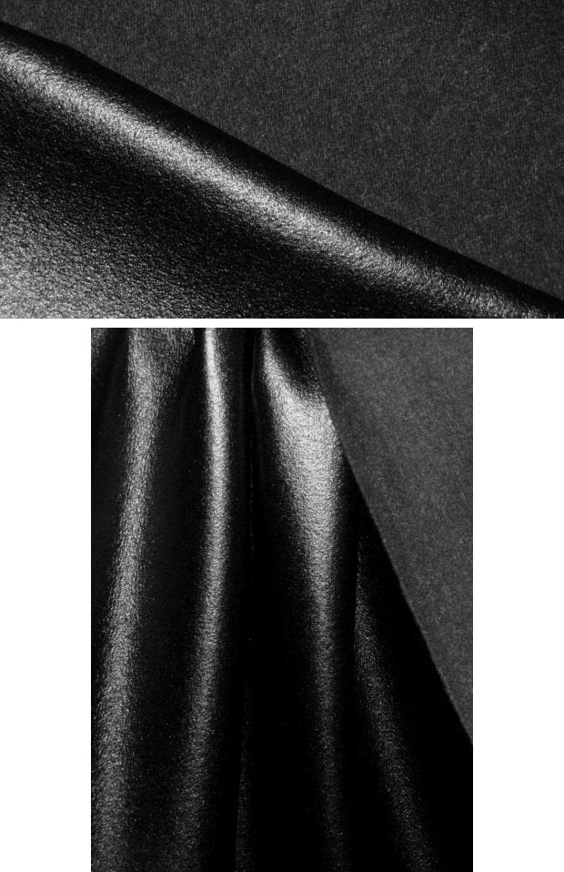 Italian faux leather/wool doubleface coating 1 yard