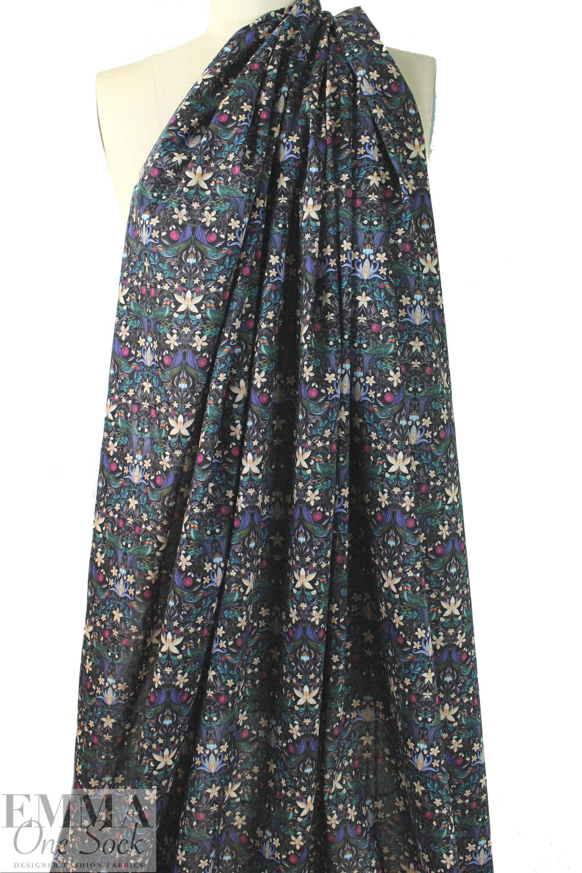 Liberty Art Fabrics: 'Forbidden Fruit - C' Tana lawn