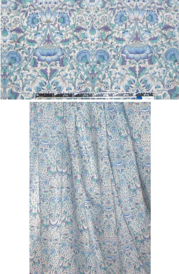 Liberty Art Fabrics: Tana lawn - blue floral scroll